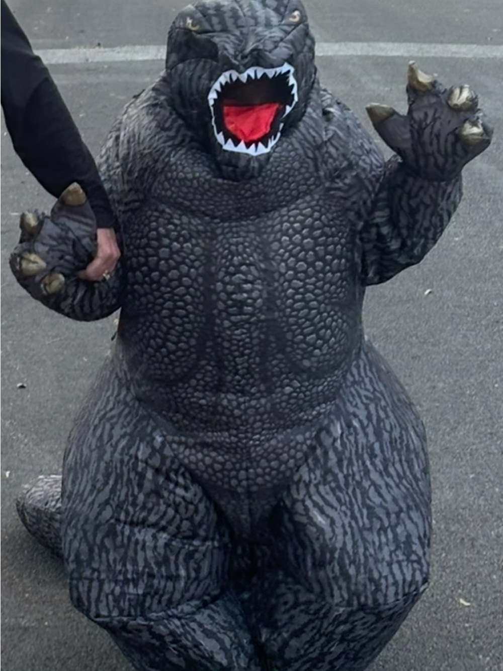 Inflatable Godzilla Kids Costume - Dark Gray Godzilla Style